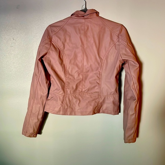 Wet Seal Women Faux Leather Blush Pink Jacket - Picture 2 of 4